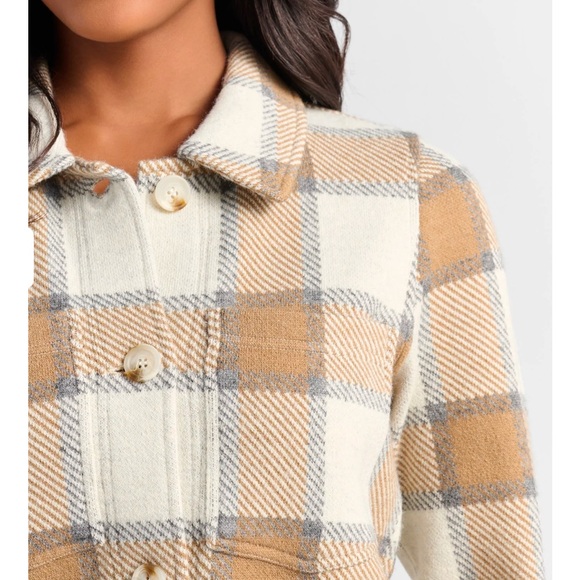 THREAD & SUPPLY BROWN PLAID JACKET - Picture 5 of 8